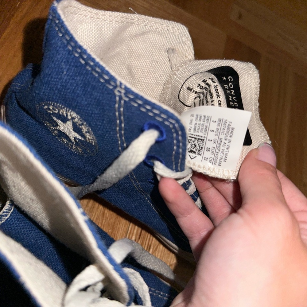 Blue High-Top Converse - Picture 2 of 4